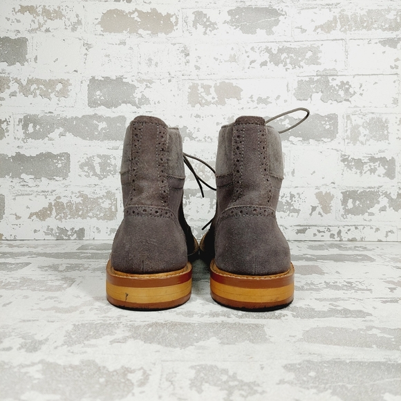 Original Penguin Men's Brogue Gray Wingtip Chukka Engineer Boots A579 - Picture 6 of 12